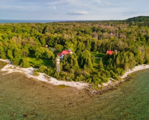 A lighthouse to visit, one of the best things to do on the Leelanau Peninsula.